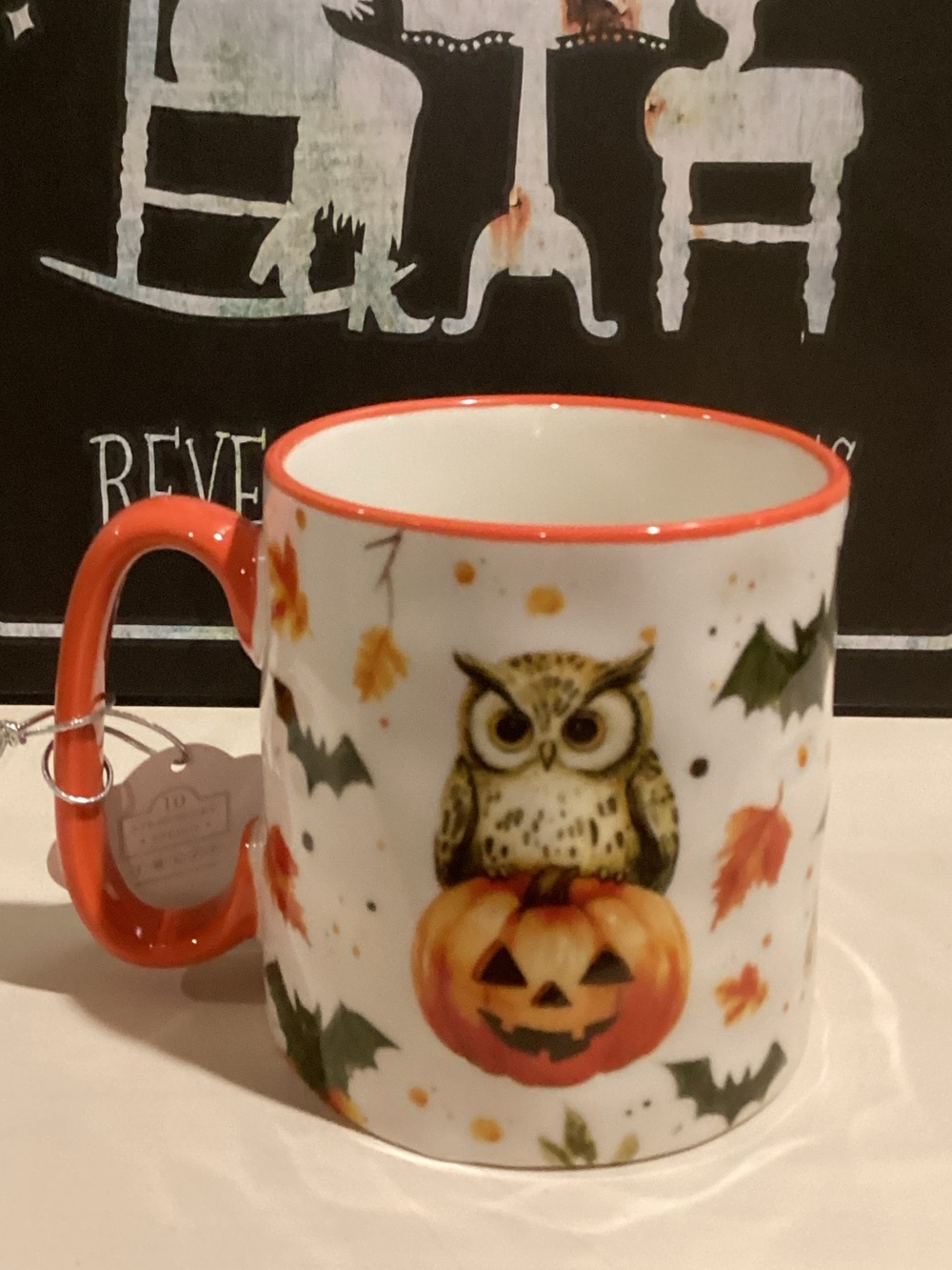 10 Strawberry Street Owl and Pumpkin Halloween Mug ๐ - Picture 4 of 4